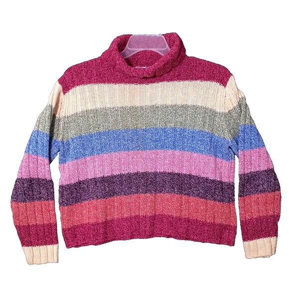 Fashion Bug Turtleneck Sweater Large Multicolored #047 - Picture 1 of 3